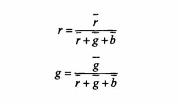 光譜三刺激值與光譜色色品坐標(biāo)的關(guān)系式