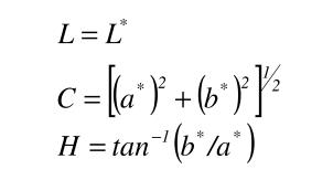 色差儀L、a、b值與L、c、h值轉(zhuǎn)換方法